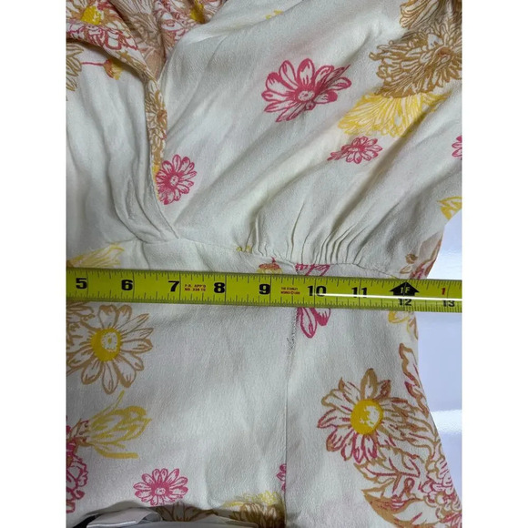 Free People Hawaii Mini Dress Size XS Color Cream Combo Combo Retro - Picture 7 of 11